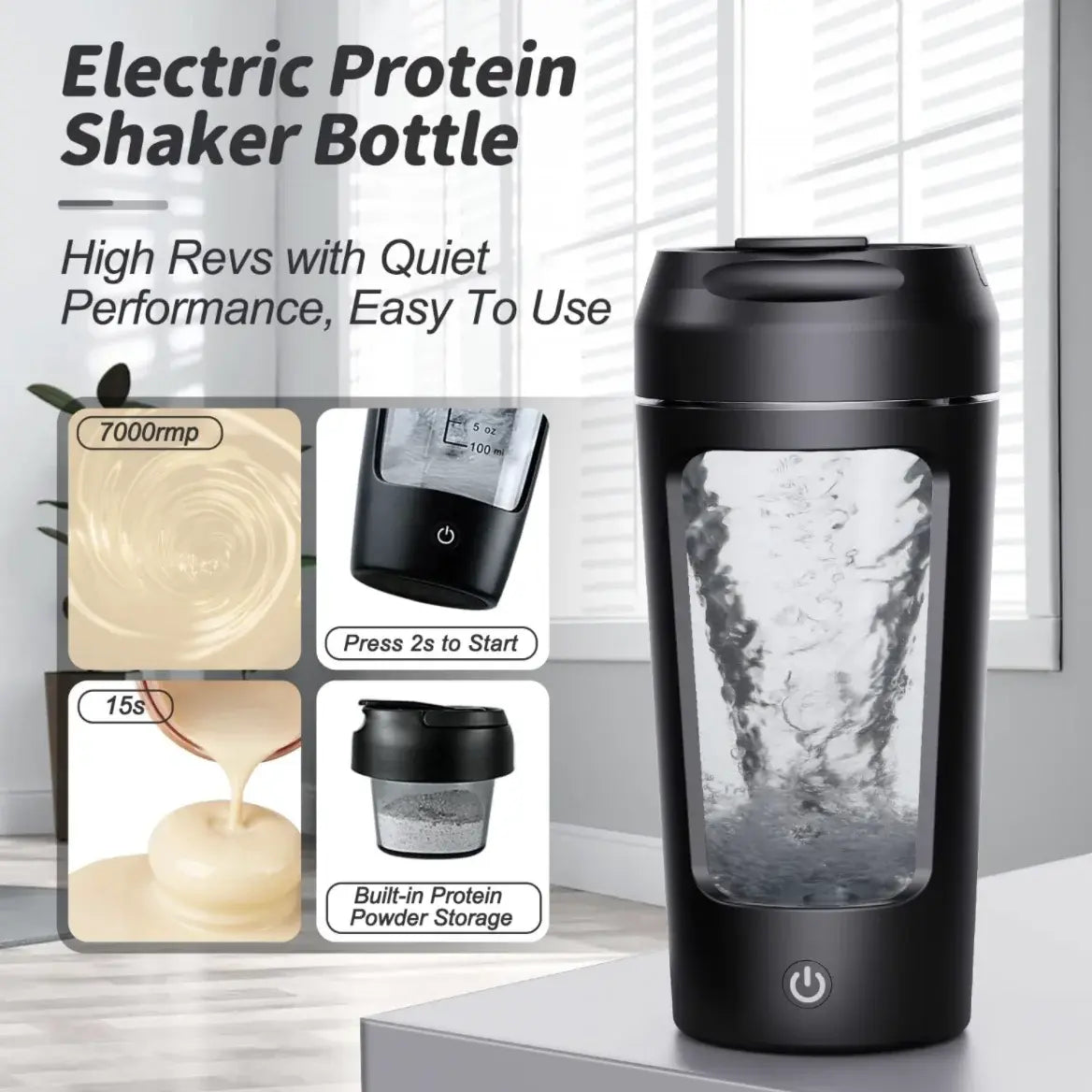 Premium Electric Portable Shaker Bottle