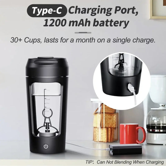 Premium Electric Portable Shaker Bottle