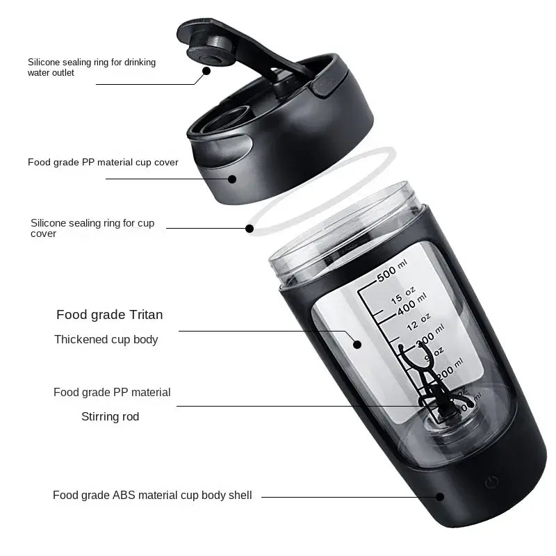Premium Electric Portable Shaker Bottle