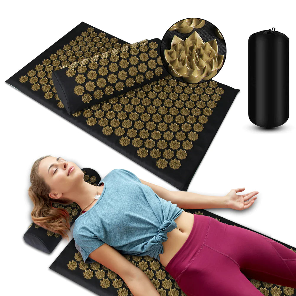 Luxury Acupressure Massage Mat and Pillow Set