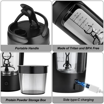 Premium Electric Portable Shaker Bottle