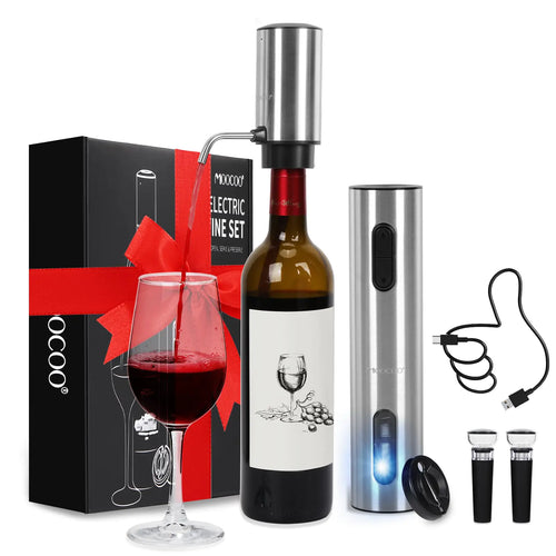 Luxury Moocoo Deluxe Electric Wine Opener Set