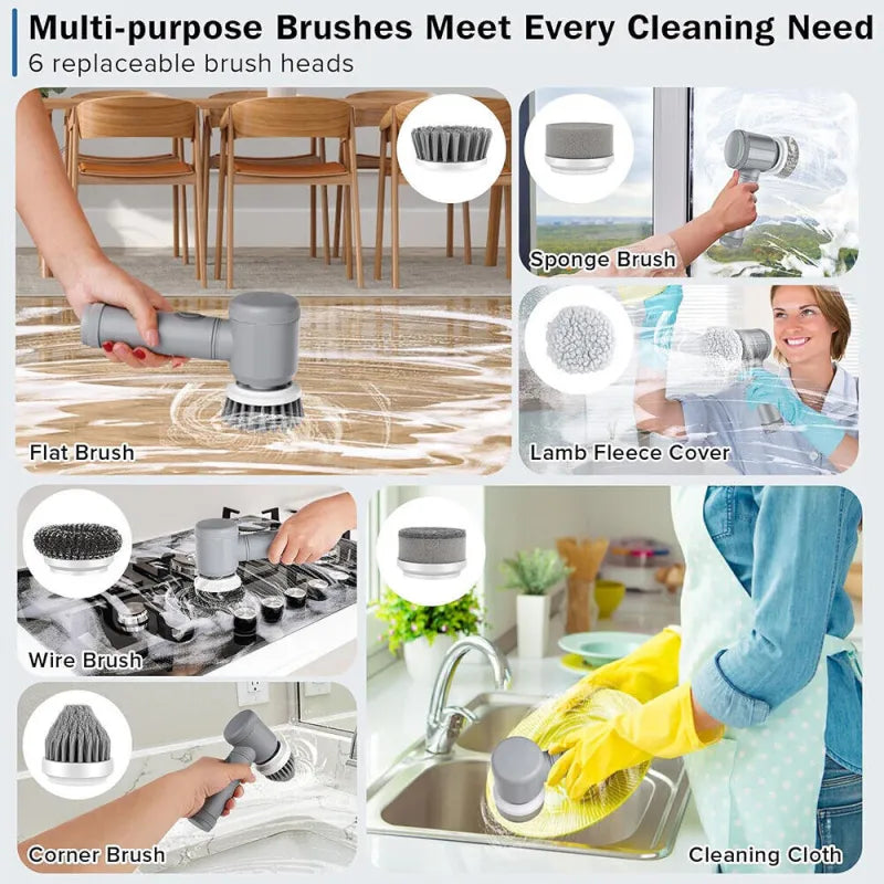 Premium 8in1 Electric Cleaning Brush (Cordless)