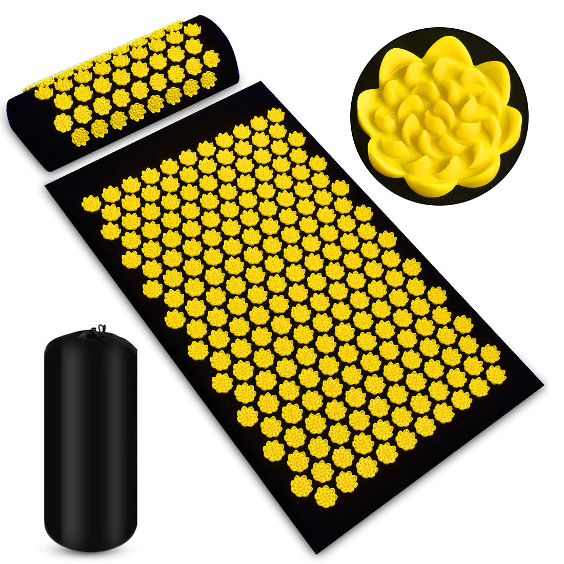 Luxury Acupressure Massage Mat and Pillow Set