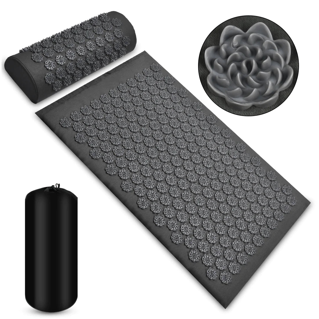 Luxury Acupressure Massage Mat and Pillow Set