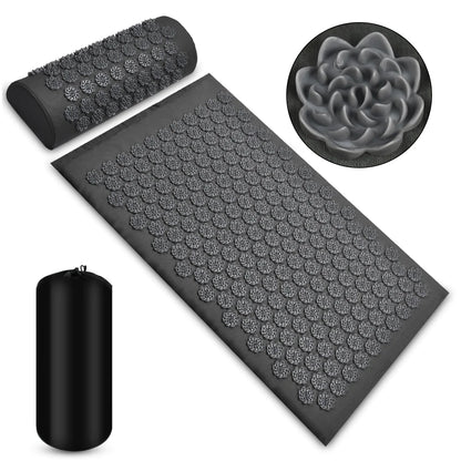 Luxury Acupressure Massage Mat and Pillow Set