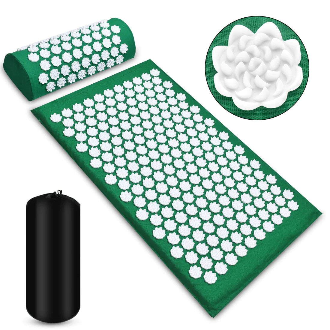 Luxury Acupressure Massage Mat and Pillow Set