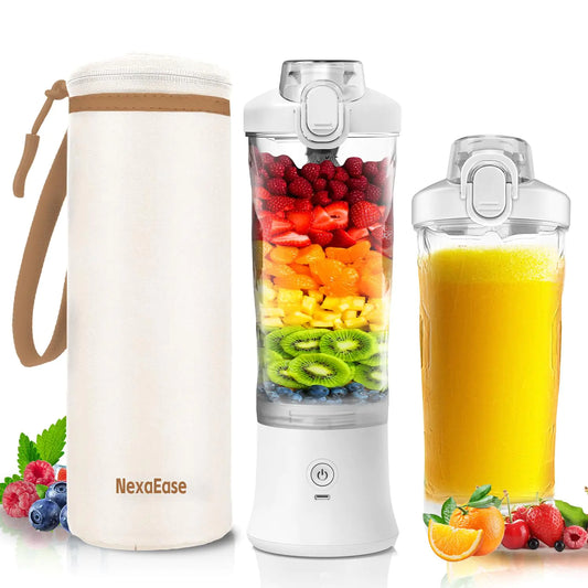 Portable Power Blender 20oz - USB-C Rechargeable Smoothie Maker with Insulated Sleeve