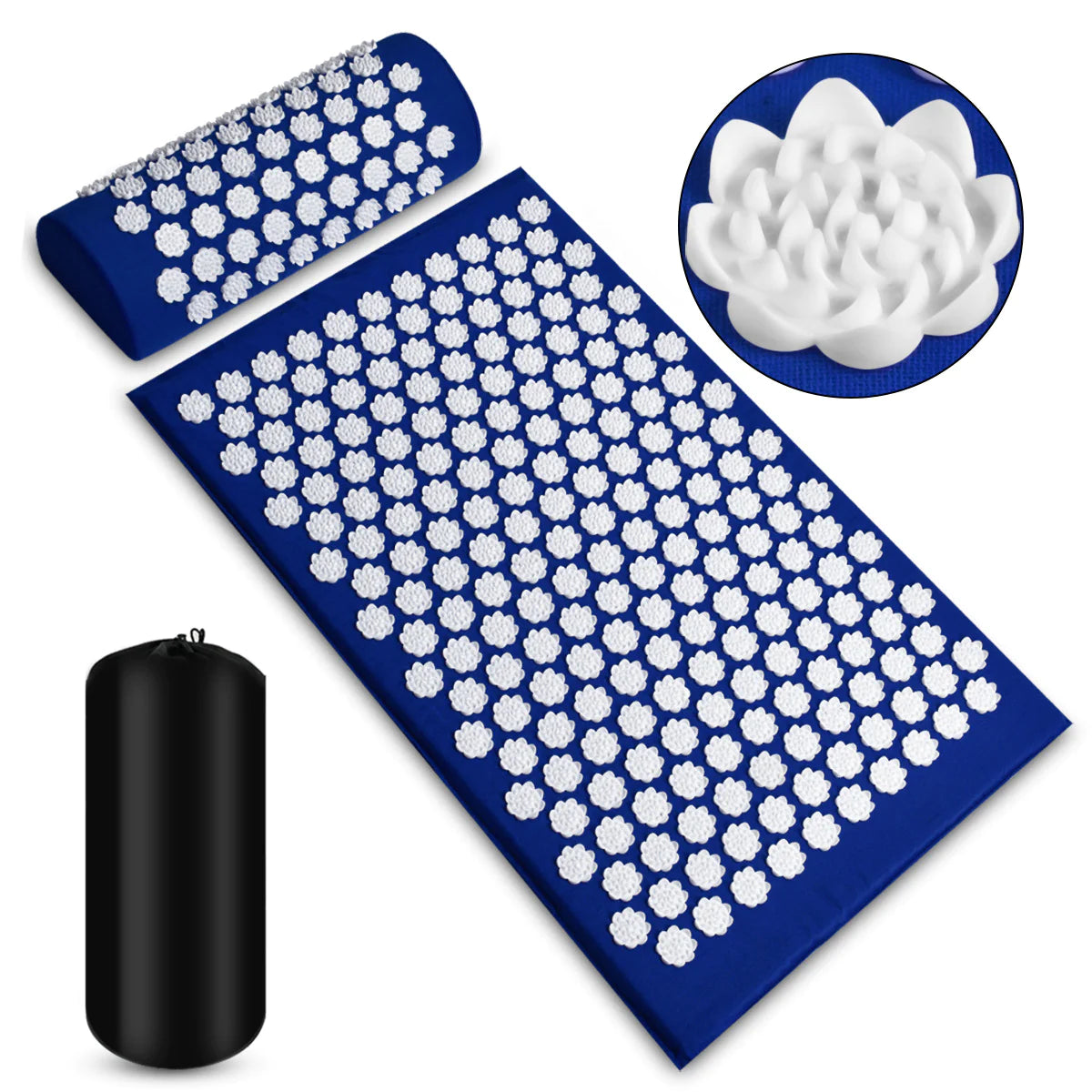 Luxury Acupressure Massage Mat and Pillow Set
