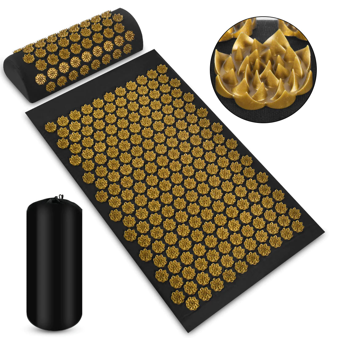 Luxury Acupressure Massage Mat and Pillow Set