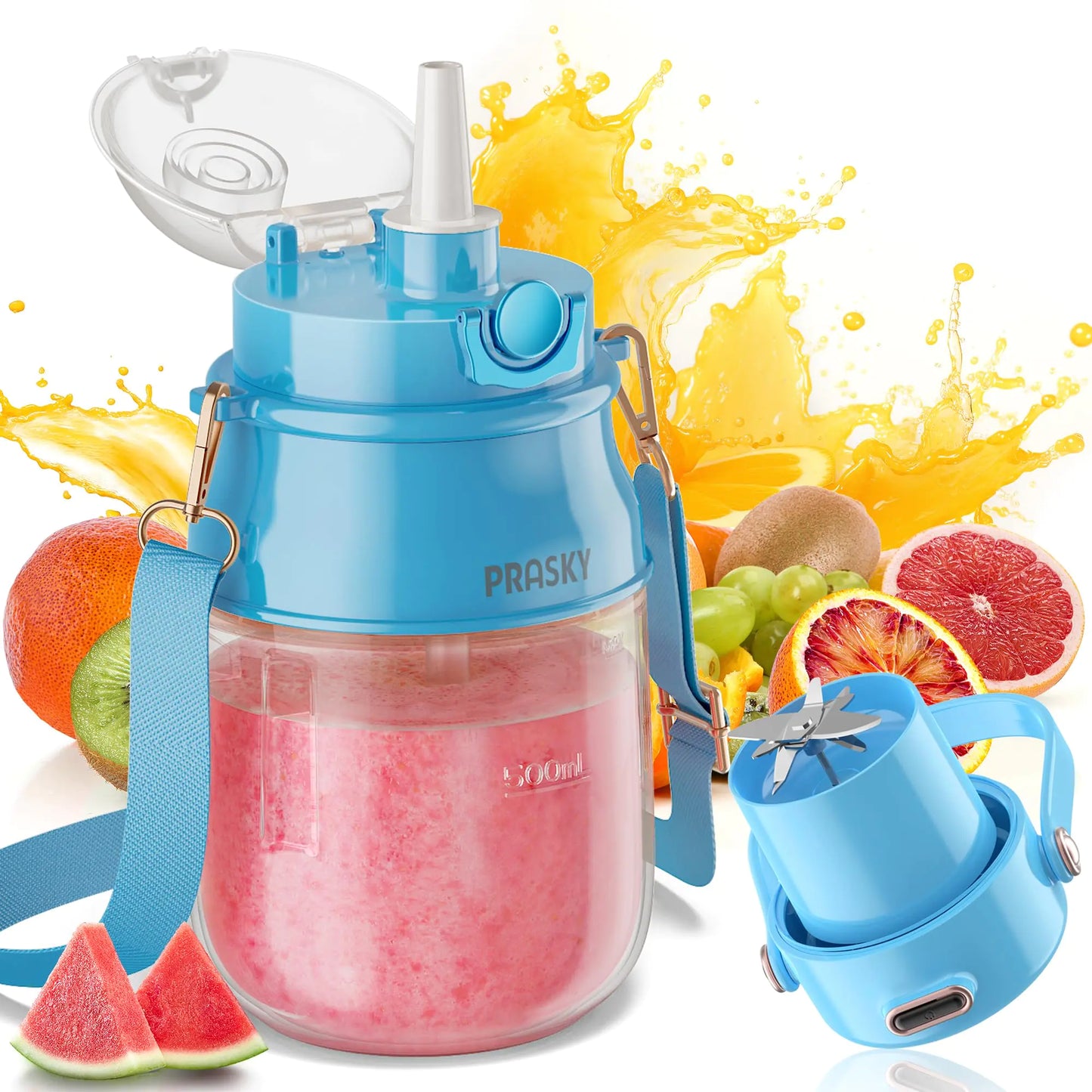 Premium TravelMate Smoothie Blender with Shoulder Strap